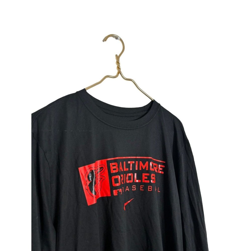 Orioles Baltimore Nike Long Sleeve T-Shirt Men Size XL DRI-FIT - Picture 2 of 6